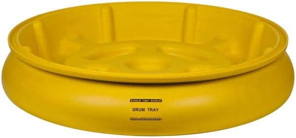Eagle - 10 Gal Sump, 1,000 Lb Capacity, 1 Drum, Plastic Drum Tray - 6" High - Exact Industrial Supply