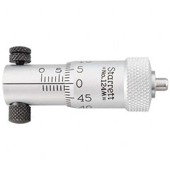 Starrett - Mechanical Micrometer Heads Minimum Measurement (Decimal Inch): 0.0000 Maximum Measurement (Decimal Inch): 1.0000 - Exact Industrial Supply