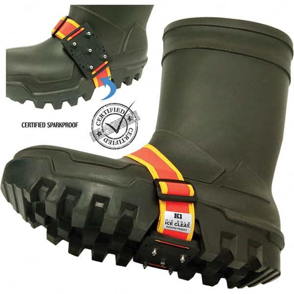 Geroline - Ice Traction Footwear Footwear Style: Strap-On Cleat Traction Type: Steel Studs - Exact Industrial Supply