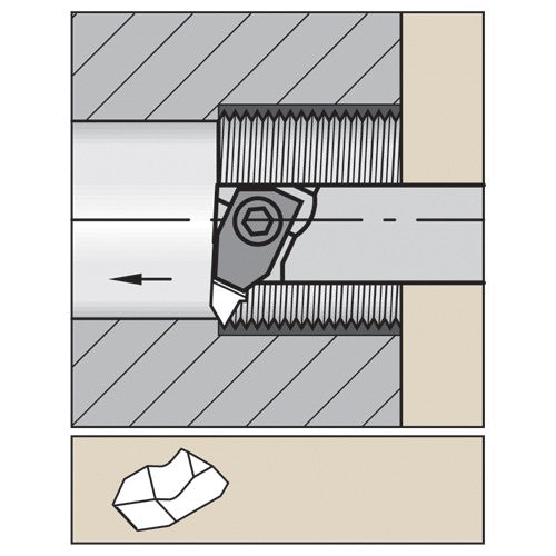 A08NER1 W TopGroove TopThread Boring Bar - Exact Industrial Supply