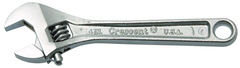 1/2" Opening - 4" OAL - Adjustable Wrench Chrome - Exact Industrial Supply