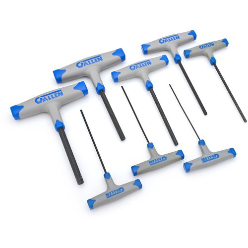 8 Pc. Metric Cushion Grip T Handle Set - Exact Industrial Supply