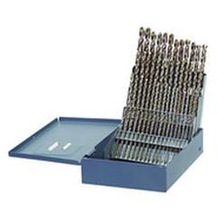 60 Pc. #1 - #60 Wire Gage Cobalt Surface Treated Jobber Drill Set - Exact Industrial Supply