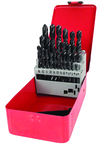 29 Pc. 1/16" - 1/2" by 64ths HSS Surface Treated Jobber Drill Set - Exact Industrial Supply