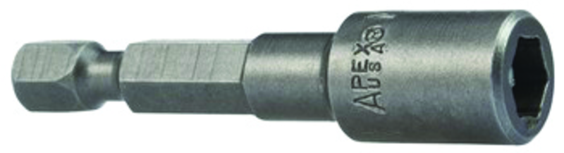 #M6N-0808-3 - 1/4" Magnetic Nutsetter - 1/4" Hex Drive - 3" Overall Length - Exact Industrial Supply