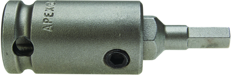 #SZ-20 - 1/2" Square Drive - 3/16" M Hex - 2-1/2" Overall Length SAE Bit - Exact Industrial Supply