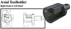 VDI Axial Toolholder (Right-Hand) - Part #: CNC86 35.3016R - Exact Industrial Supply