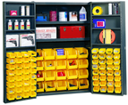 48 x 24 x 72'' (84 Bins Included) - Bin Storage Cabinet - Exact Industrial Supply