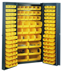 38 x 24 x 72'' (132 Bins Included) - Bin Storage Cabinet - Exact Industrial Supply