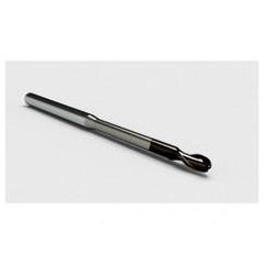 .5mm - 3mm Shank - .7mm LOC - 38mm OAL 2 FL Ball Nose Carbide End Mill with 3mm Reach-Nano Coated - Exact Industrial Supply