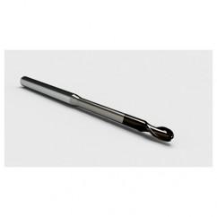 .040 Dia. - .060" LOC - 1-1/2" OAL 2 FL Ball Nose Carbide End Mill with .500 Reach-Nano Coated - Exact Industrial Supply