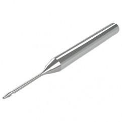 .250 Dia. - .250" LOC - 2-1/2" OAL 2 FL Ball Nose Carbide End Mill with .500 Reach - Uncoated - Exact Industrial Supply