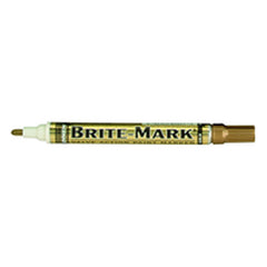 Brite-Mark Paint Marker - Oil Based - Gold - Exact Industrial Supply