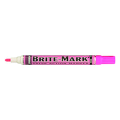 Brite-Mark Paint Marker - Oil Based - Pink - Exact Industrial Supply