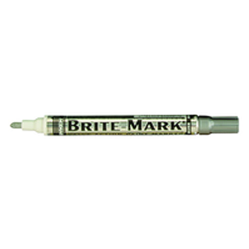 Brite-Mark Paint Marker - Oil Based - Silver - Exact Industrial Supply