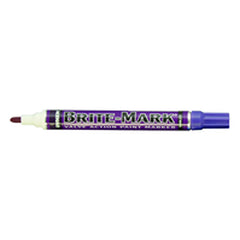 Brite-Mark Paint Marker - Oil Based - Violet - Exact Industrial Supply