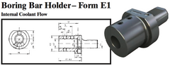 VDI Boring Bar Holder - Form E1 (Internal Coolant Flow) - Part #: CNC86 51.8050 - Exact Industrial Supply