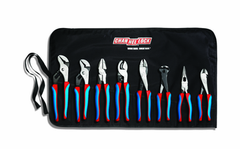 Channellock Code Blue 8 Pc. Plier Set - Contains 9.5 and 10 in. Tongue and Groove; 9 in. High Leverage Linemens; Cable Cutter; Crimping/Cutting Tool; 8 in. End Cutting; Long Nose and Diagonal Cutting Plier - Exact Industrial Supply