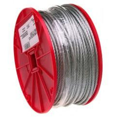 1/16" 7X7 CABLE GALVANIZED WIRE 500 - Exact Industrial Supply