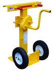 Heavy Duty Trailer Stabilizing Jacks - #CH-BEAM-SN - Includes reflective collar - 16" solid foam wheels - Hand crank operation - Exact Industrial Supply