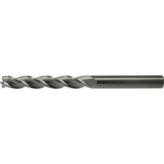 3/16″ × 3/16″ × 9/16″ × 2″ RHS / RHC Solid Carbide 3-Flute Square End High-Performance End Mill for Aluminum - Bright - Exact Industrial Supply