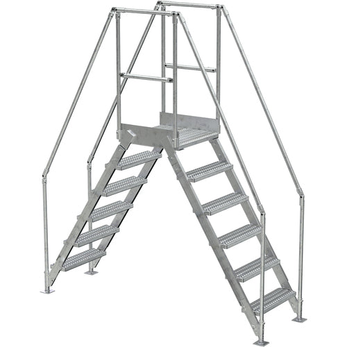 Galvanized Cross-Over Ladder 92 × 102.5″ 6 Step