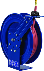 #P-LP-350 For 3/8" x 50' Hose Low Pressure Spring Rewind Hose Reel w/ Hose - Exact Industrial Supply