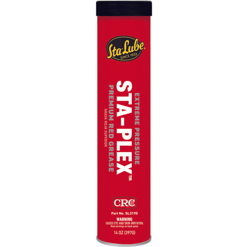 Extreme Pressure Sta-Plex Premium Red Grease - 14 oz - Exact Industrial Supply