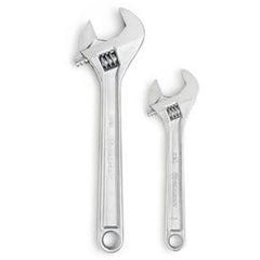 2PC 8"&12" CHROME ADJ WRENCH SET - Exact Industrial Supply