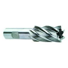 1/2 Dia. x 3-1/4 Overall Length 4-Flute Square End High Speed Steel SE End Mill-Round Shank-Center Cut-Uncoated - Exact Industrial Supply