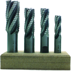 4 Pc. HSS Roughing End Mill Set - Exact Industrial Supply