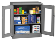 36"W x 18"D x 42"H Counter High C-Thru Knocked-Down Cabinet w/2 Adj. Shelves - Exact Industrial Supply