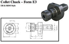 VDI Collet Chuck - Form E3 (ER & RDO Style) - Part #: CNC86 53.40462 - Exact Industrial Supply