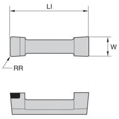 528301 1/8 WOC .010 CR INS DOGBONE - Exact Industrial Supply