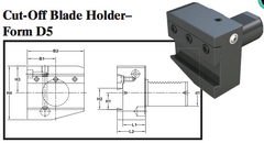 VDI Cut-Off Blade Holder - Form D5 - Part #: CNC86 45.3025 - Exact Industrial Supply