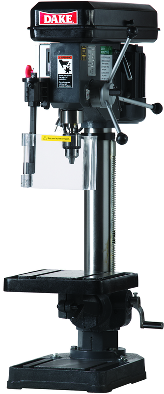 15" Step Pulley Bench Model Drill Press-TB-16 -  5/8" Drill Capacity, 1/2HP, 110V 1PH Motor - Exact Industrial Supply