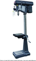 18" Floor Model Variable Speed  Drill Press- SB-25V- 1" Drill Capacity, 1HP, 110V 1PH ONLY Motor - Exact Industrial Supply