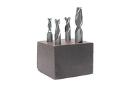 4 Pc. HSS Single-End End Mill Set - Exact Industrial Supply