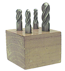 4 Pc. HSS Ball Nose Single-End End Mill Set - Exact Industrial Supply