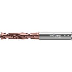 21/64″ Dia. × 0.394″ Shank × 1.85″ Flute Length × 3.504″ OAL, 3xD, 140 Degrees, Axial Inclined Exit, DIN 6535 HA, Cylindrical Solid Carbide Drill DC175 WJ30RZ