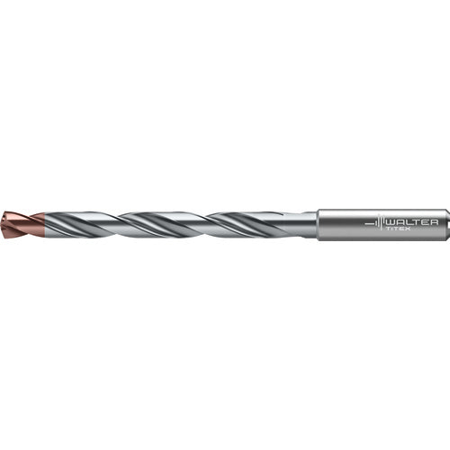 3.3 mm Dia. × 6 mm Shank × 34 mm Flute Length × 74 mm OAL, 8xD, 140 Degrees, Axial Inclined Exit, DIN 6535 HA, Cylindrical Solid Carbide Drill DC175 WJ30RY