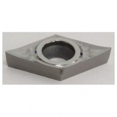 DCGT21.50.5NAG H1, 0.008″ Corner Radius, 0.094″ Thick, 1/4″ Inscribed Circle, Uncoated, 55 Degree Diamond, Turning Insert - Exact Industrial Supply