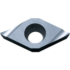 DCGT 32505 A3 KW10, 0.0079″ Corner Radius, 5/32″ Thick, 3/8″ Inscribed Circle, WC/Co, Diamond, Turning Indexable Insert - Exact Industrial Supply