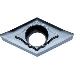 DCGT 3252 AH KW10, 1/32″ Corner Radius, 5/32″ Thick, 3/8″ Inscribed Circle, WC/Co, Diamond, Turning Indexable Insert - Exact Industrial Supply