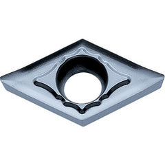 DCGT 3252 AH KW10, 1/32″ Corner Radius, 5/32″ Thick, 3/8″ Inscribed Circle, WC/Co, Diamond, Turning Indexable Insert - Exact Industrial Supply