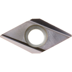 DCGT 32505 F-J KW10, 0.0079″ Corner Radius, 5/32″ Thick, 3/8″ Inscribed Circle, WC/Co, Diamond, Turning Indexable Insert - Exact Industrial Supply