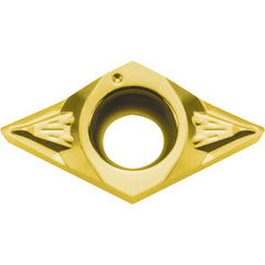 DCGT 32502 SKS PV730, 0.004″ Corner Radius, 5/32″ Thick, 3/8″ Inscribed Circle, TiAlN/TiN, 55 Degree Diamond, Turning Indexable Insert