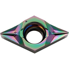 DCGT 32505 MFP-SK PDL025, 0.0079″ Corner Radius, 5/32″ Thick, 3/8″ Inscribed Circle, C, Diamond, Turning Indexable Insert - Exact Industrial Supply