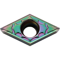 DCGT 32505 CF PDL010, 0.008″ Corner Radius, 5/32″ Thick, 3/8″ Inscribed Circle, C, 55 Degree Diamond, Turning Indexable Insert