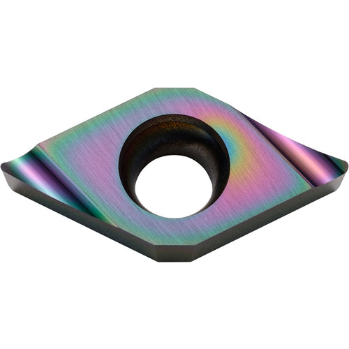 DCGT 32505 A3 PDL010, 0.008″ Corner Radius, 5/32″ Thick, 3/8″ Inscribed Circle, C, 55 Degree Diamond, Turning Indexable Insert